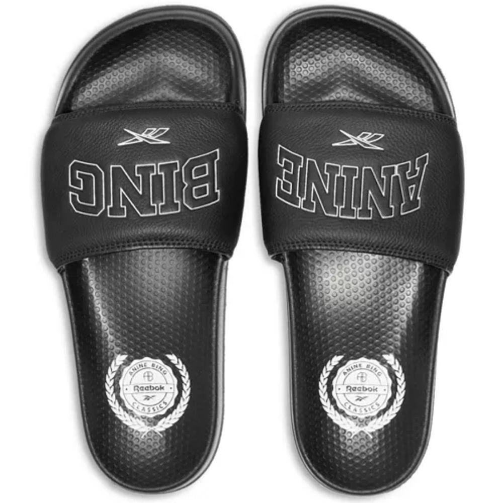 Anine Bing x Reebok Black Slides Sandals